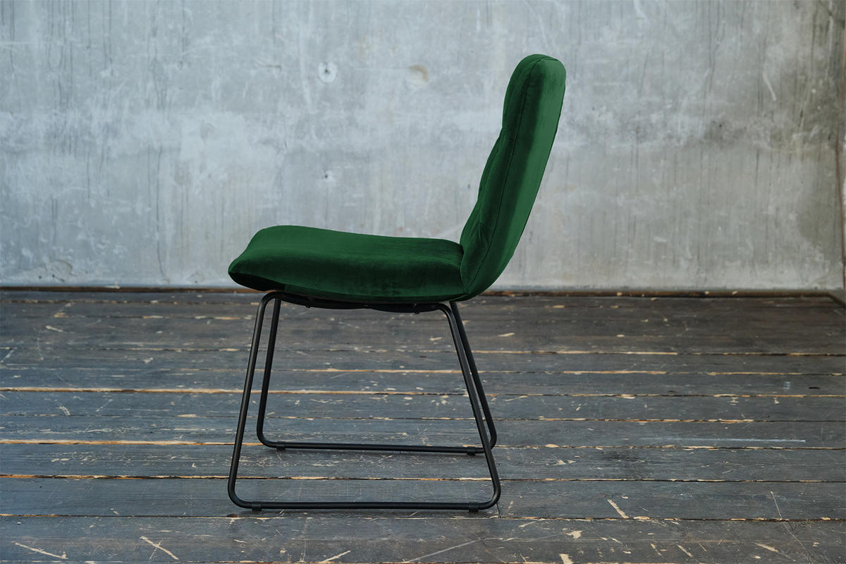 STUHL NEW CHARME Smaragdgrün Velvet (1er-Set) - Smaragdgrün, Textil (52/87/66cm) - KAWOLA