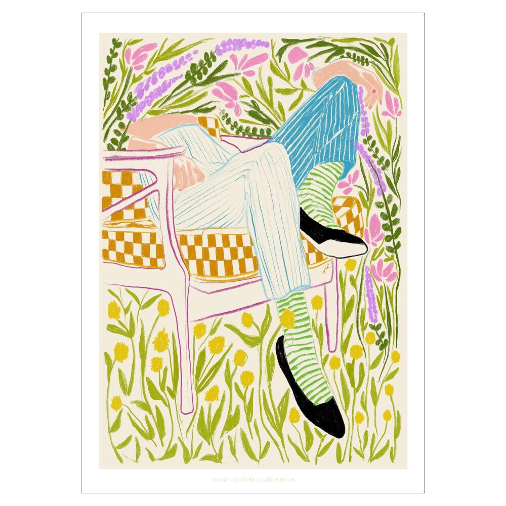 POSTER Jenny Liz Rome - Quiet in the Garden 2 - Multicolor, Papier (70/100/0.1cm) - Poster&Frame