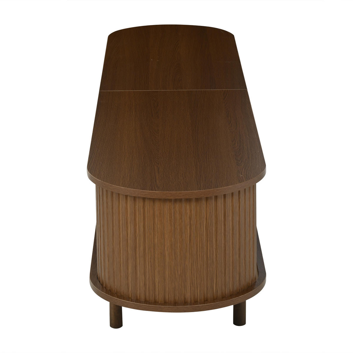 LOWBOARD DE-40410 Klapptür mit Rattan-Design und Rolltüren Walnuss - Walnussfarben, Holzwerkstoff (180/40/40cm) - ComfortXL