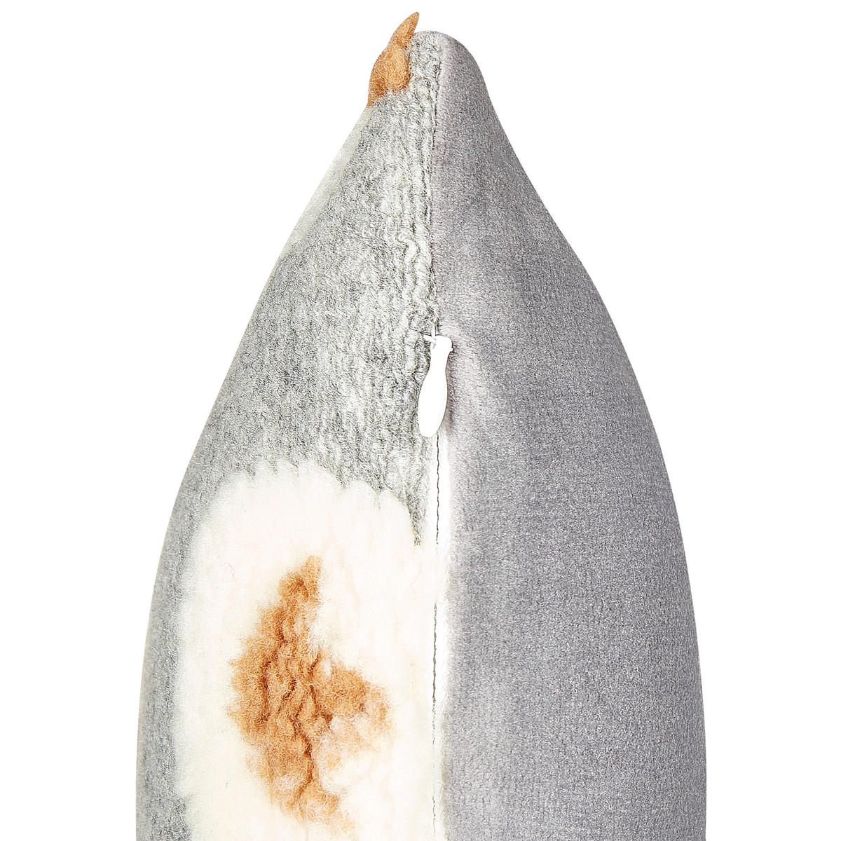 DEKOKISSEN 2er-Set Grau 45/45 cm Einadia - Weiß/Grau, Textil (45/45cm) - Beliani