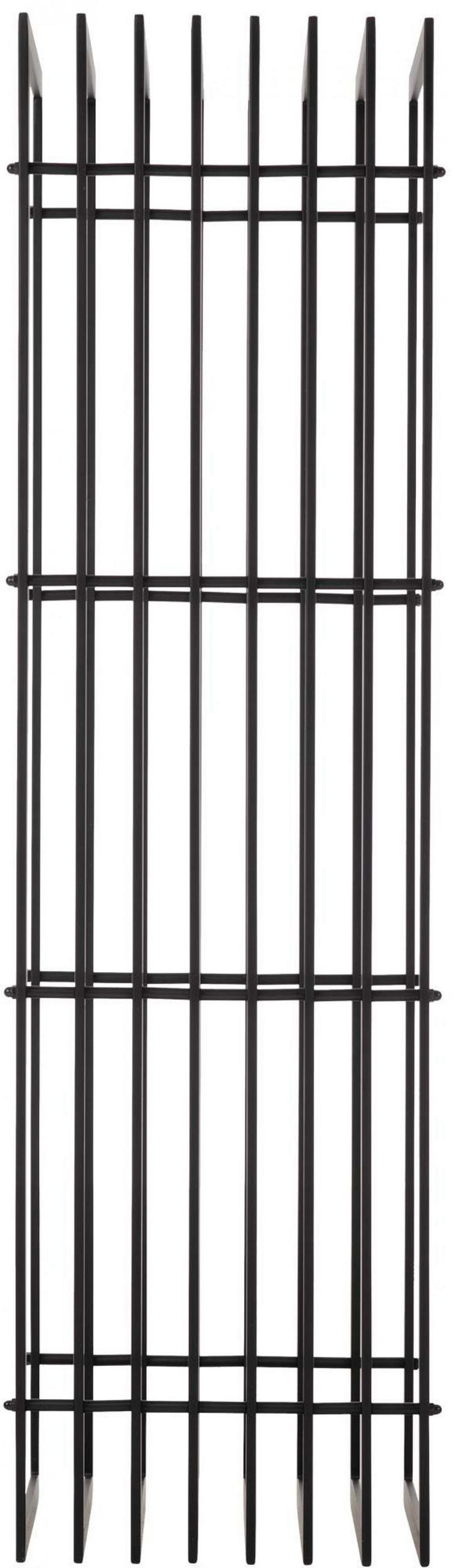 KAMINHOLZREGAL 50/40/150 cm Metall schwarz-matt - Schwarz, Metall (50/150/40cm) - CLP