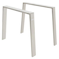 TISCHBEINE 2er Set Loft 90 x 72 cm Silber - Silberfarben, Metall (90/8/72cm) - ML-DESIGN