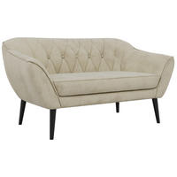 2-SITZER-SOFA PIRS - Beige Velvet - Schwarze Beine - Beige/Schwarz, Holzwerkstoff/Textil (140/75/74cm) - MKS