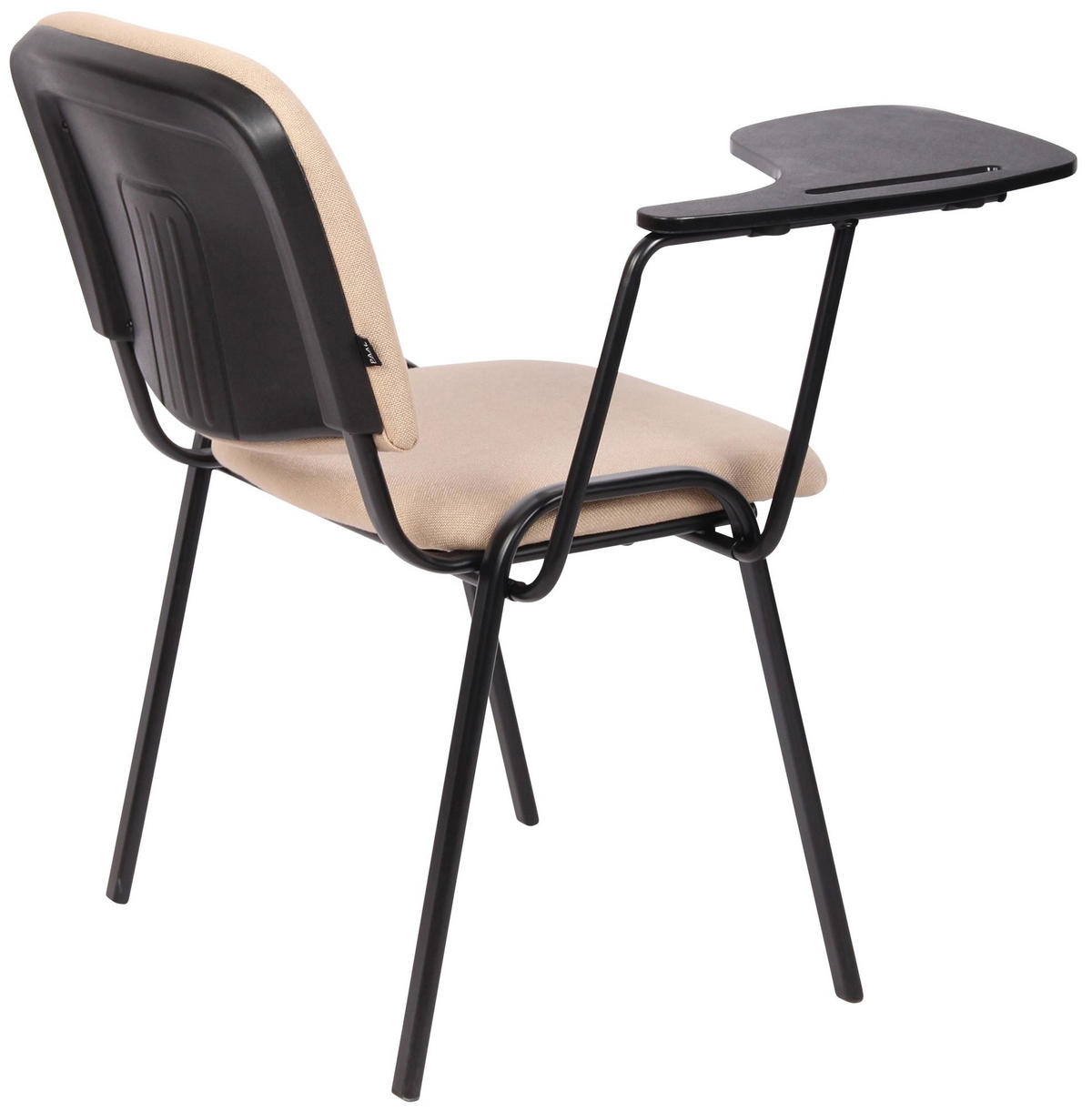 BESUCHERSTUHL 4er Set Stoff creme - Creme/Schwarz, Textil/Metall (53/81/71cm) - CLP