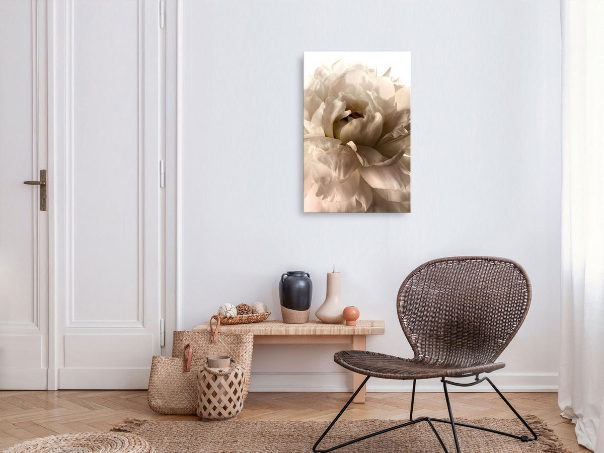 KUNSTDRUCK Braun 40/60 cm - Weiß/Braun, Textil (40/60cm) - KUNSTLOFT
