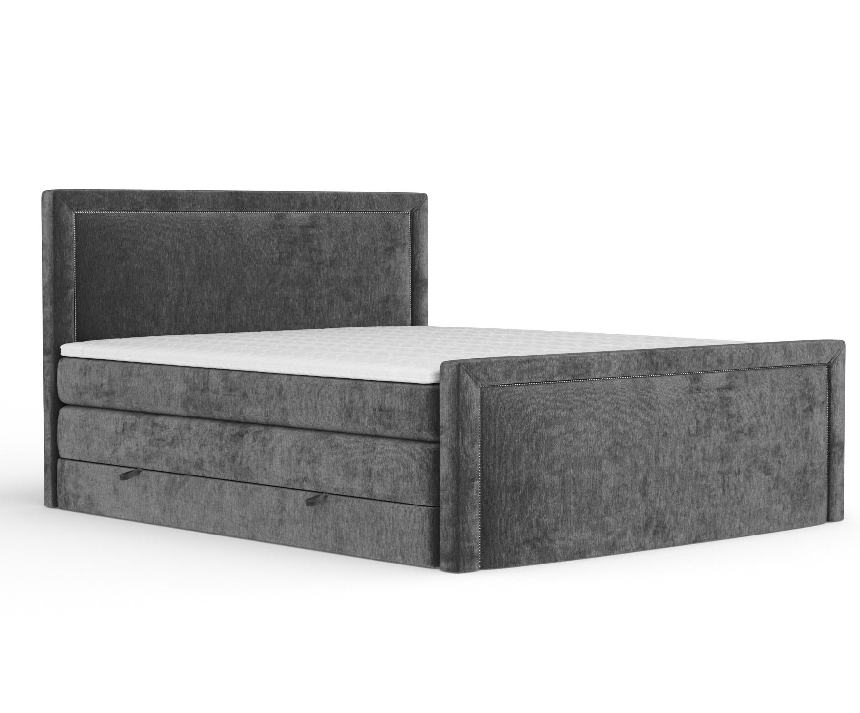 BOXSPRINGBETT Lavenda Anthrazit 180/200 cm - Anthrazit/Schwarz, Holz/Holzwerkstoff (180/200cm) - Maison de Reve