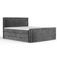 BOXSPRINGBETT Lavenda Anthrazit 180/200 cm - Anthrazit/Schwarz, Holz/Holzwerkstoff (180/200cm) - Maison de Reve