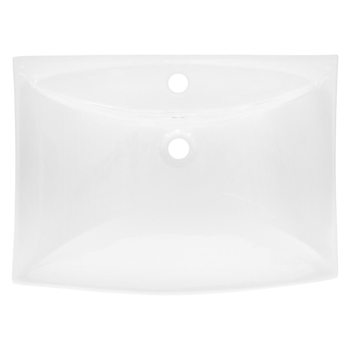 WASCHBECKEN - Weiß, Keramik (46/16.5/60.5cm) - ECD-Germany