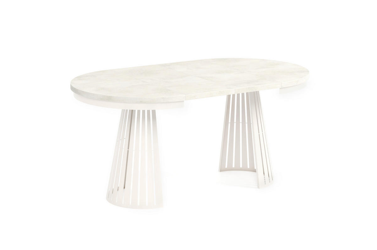 ESSTISCH Cone Bis - Creme/Kupferfarben, Holzwerkstoff/Metall (100/100/76cm) - Meblini