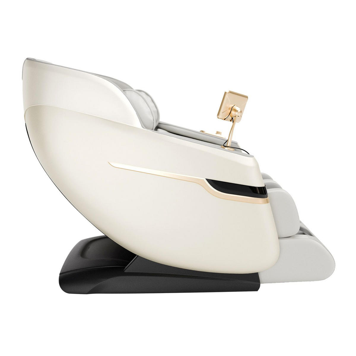 MASSAGESESSEL Naxos Weiß/Hellgrau - Hellgrau, Textil (75/105/142cm) - Juskys