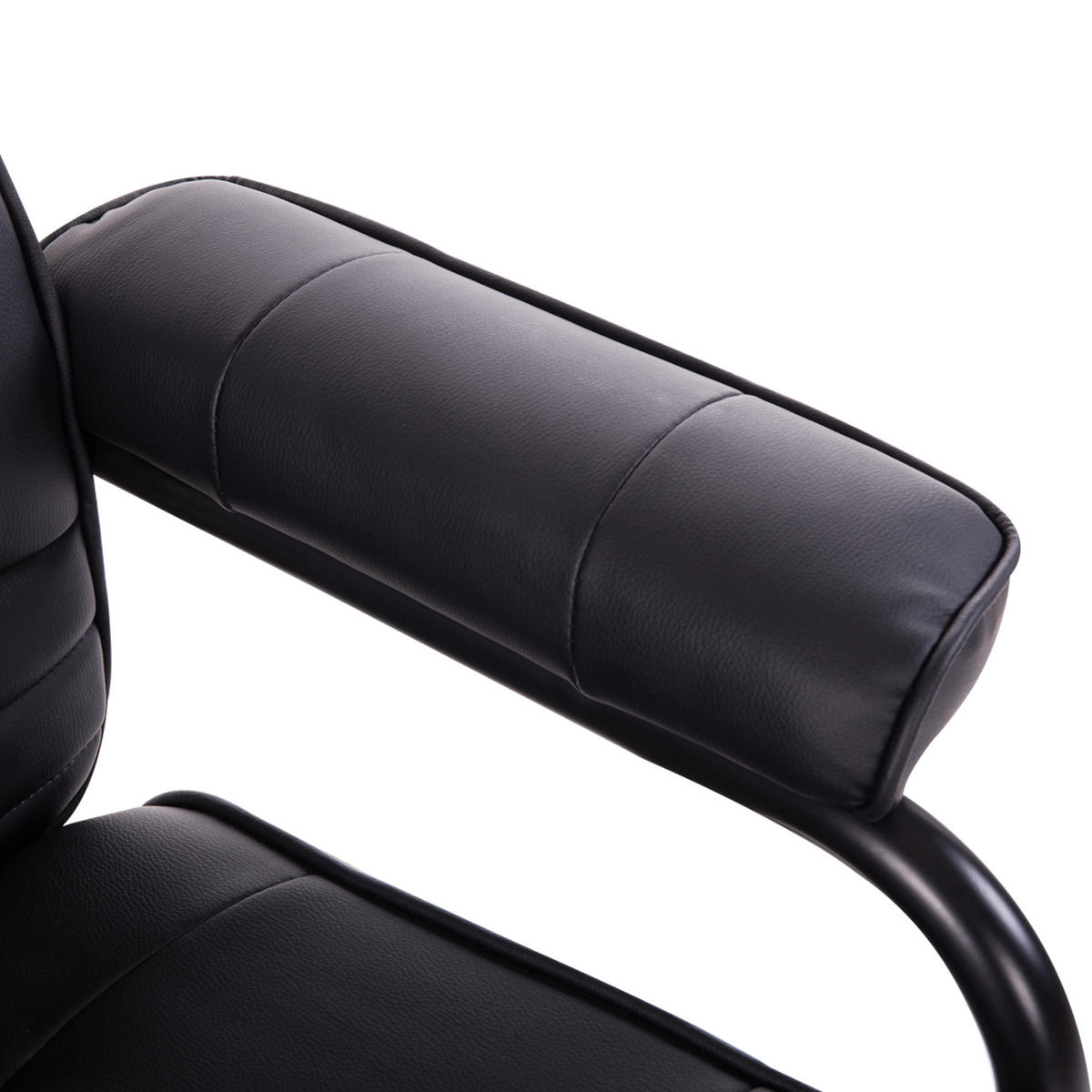 MASÁŽNÍ KŘESLO se stoličkou, relaxační křeslo s funkcí ležení, masážní funkce, černé - černá, kov/plast (84/95/77cm) - HOMCOM