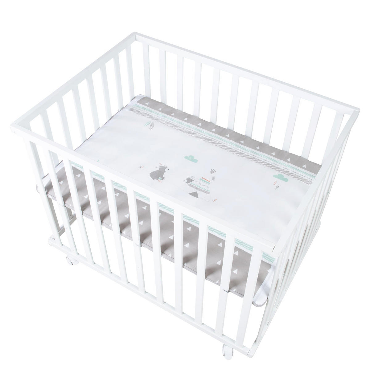 LAUFGITTER 100x75, Indibär - Weiß, Holzwerkstoff (72.5/72/98cm) - Roba