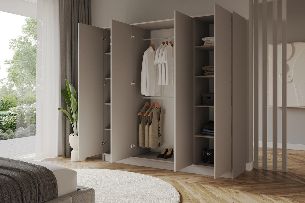 KLEIDERSCHRANK - GALA - 200 - Kaschmir - Kaschmir, Holzwerkstoff (200/200/51cm) - ALTDECOR