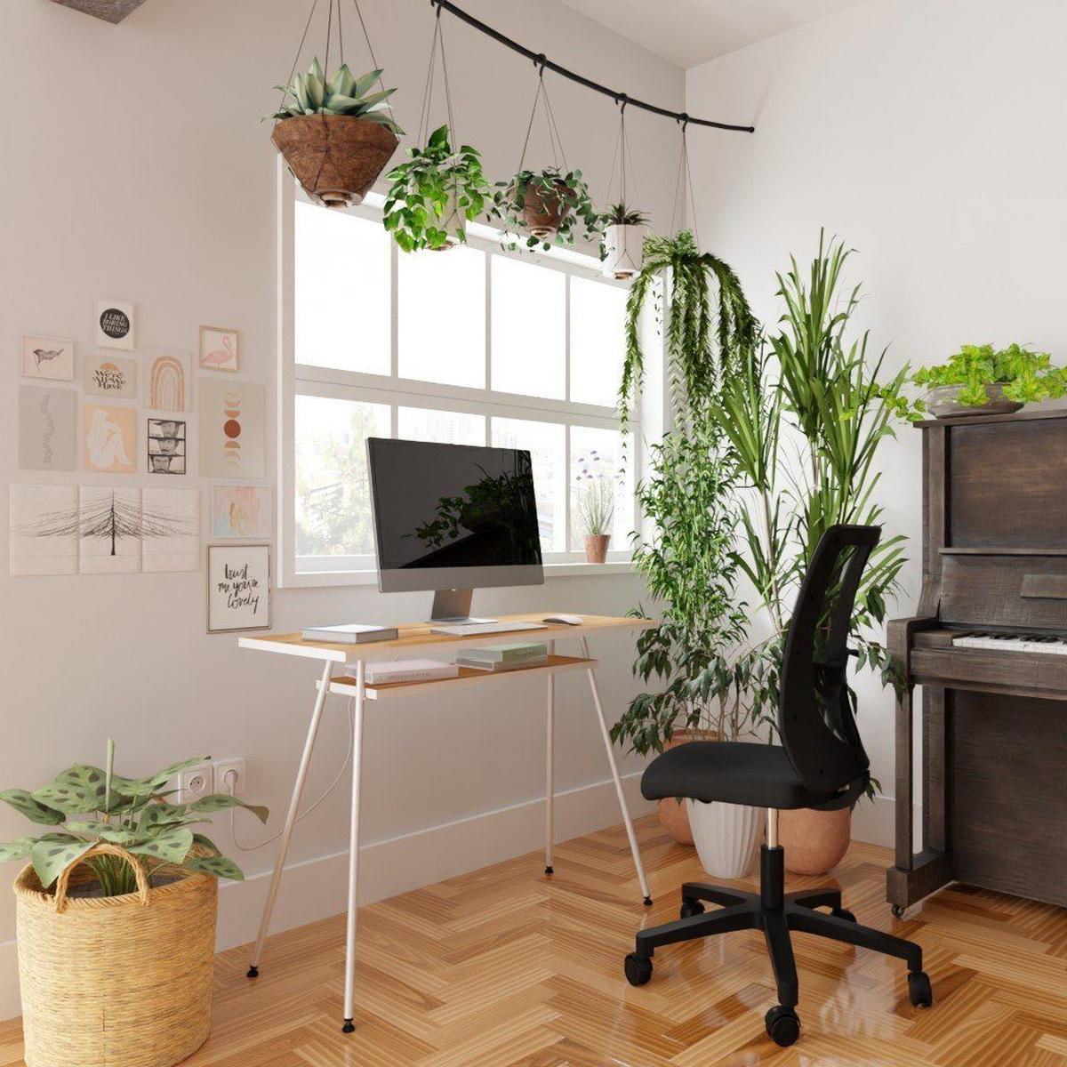 BÜROTISCH Kost Dash 100x40 cm – Walnuss Tróia mit Weiß - Weiß, Holzwerkstoff (40/100/75cm) - Letti Moderni