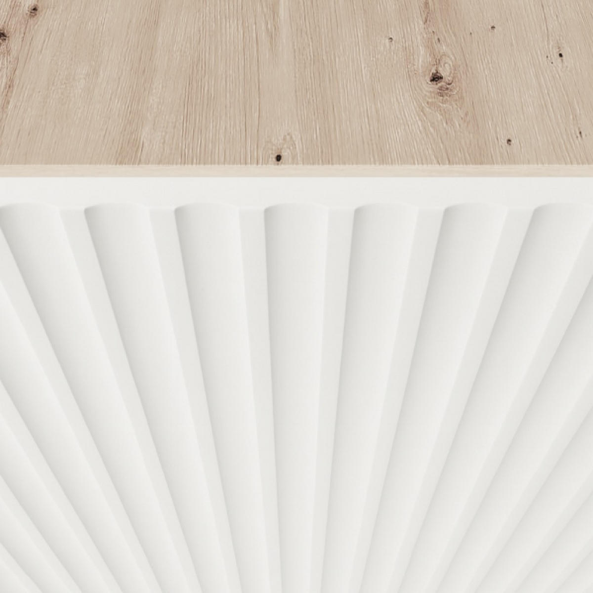 TV-SCHRANK Weiß NOELI Hängend Mit Gerillten Fronten - Weiß, Holzwerkstoff (200/40/41cm) - Sepro Meble