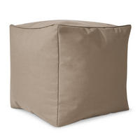 SITZSACK-HOCKER Pouf "Cube" 40x40x40cm - Taupe, Textil (40/40/40cm) - Green Bean