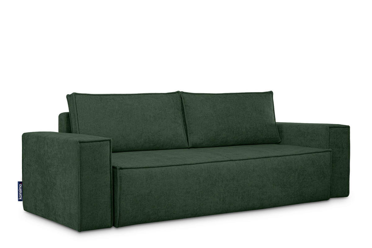 3-SITZER-SOFA NAPI II mit Schlaffunktion, grün - Grün, Textil (244/89/101cm) - KONSIMO®
