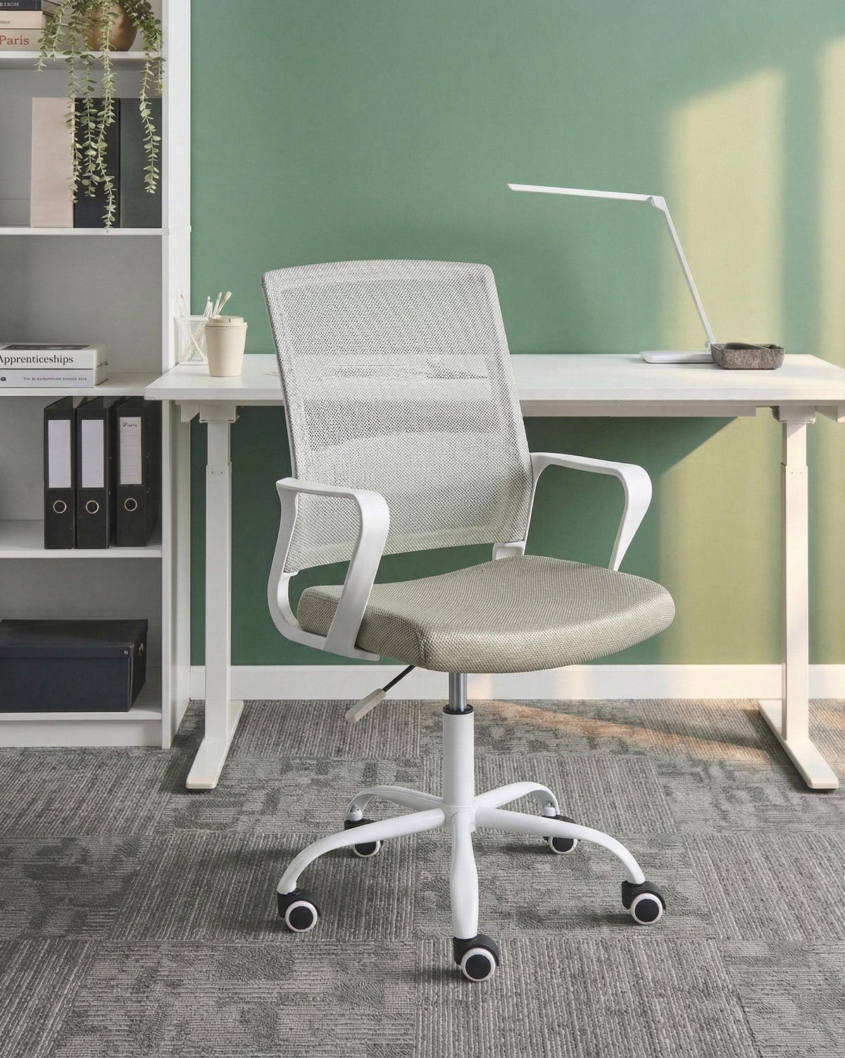BÜROSTUHL Mintgrün Ease - Mintgrün, Textil (54/94/54cm) - Beliani