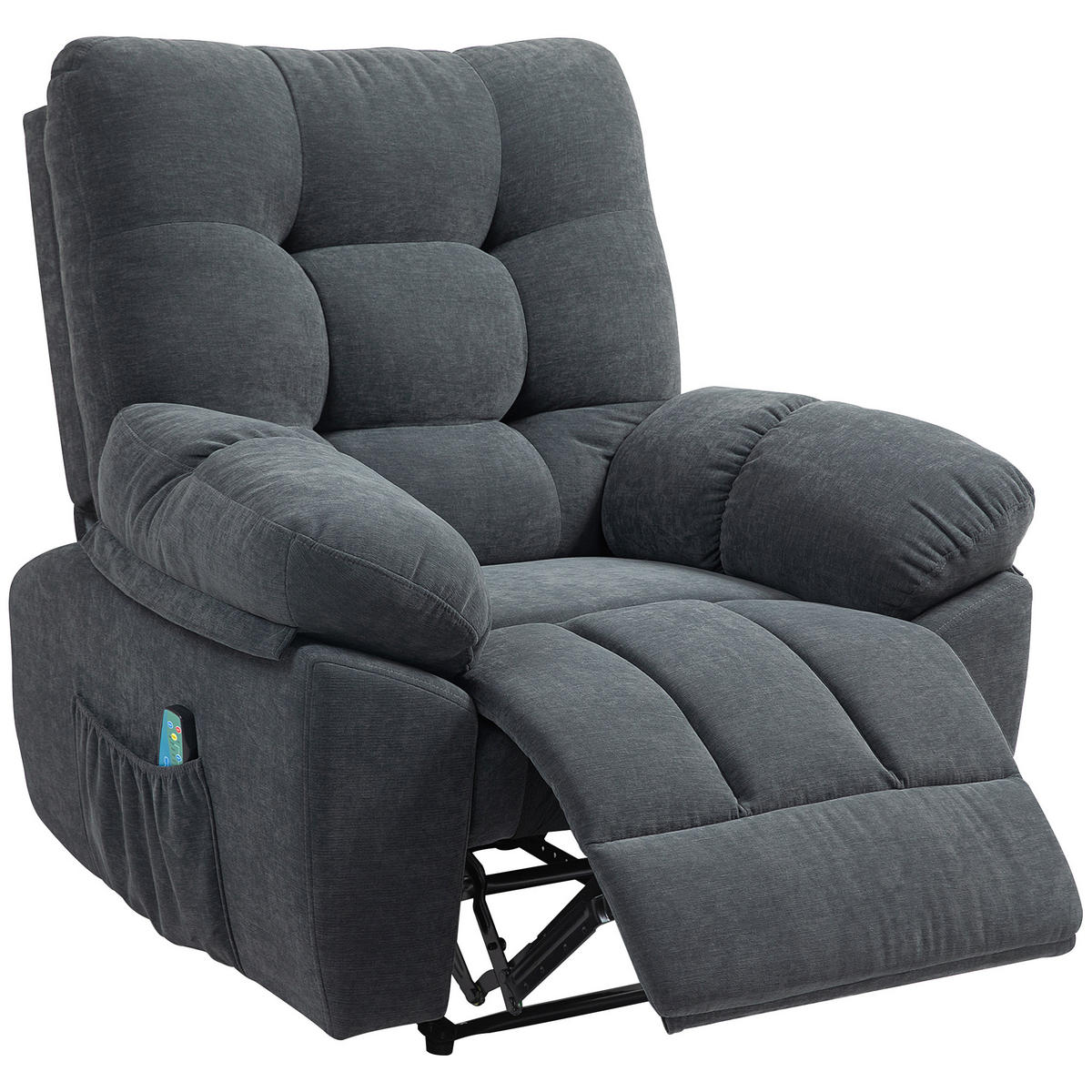 MASSAGESESSEL DE-15405 8 Vibrationen mit Heizung Grau - Grau, Metall (100/107/102cm) - ComfortXL
