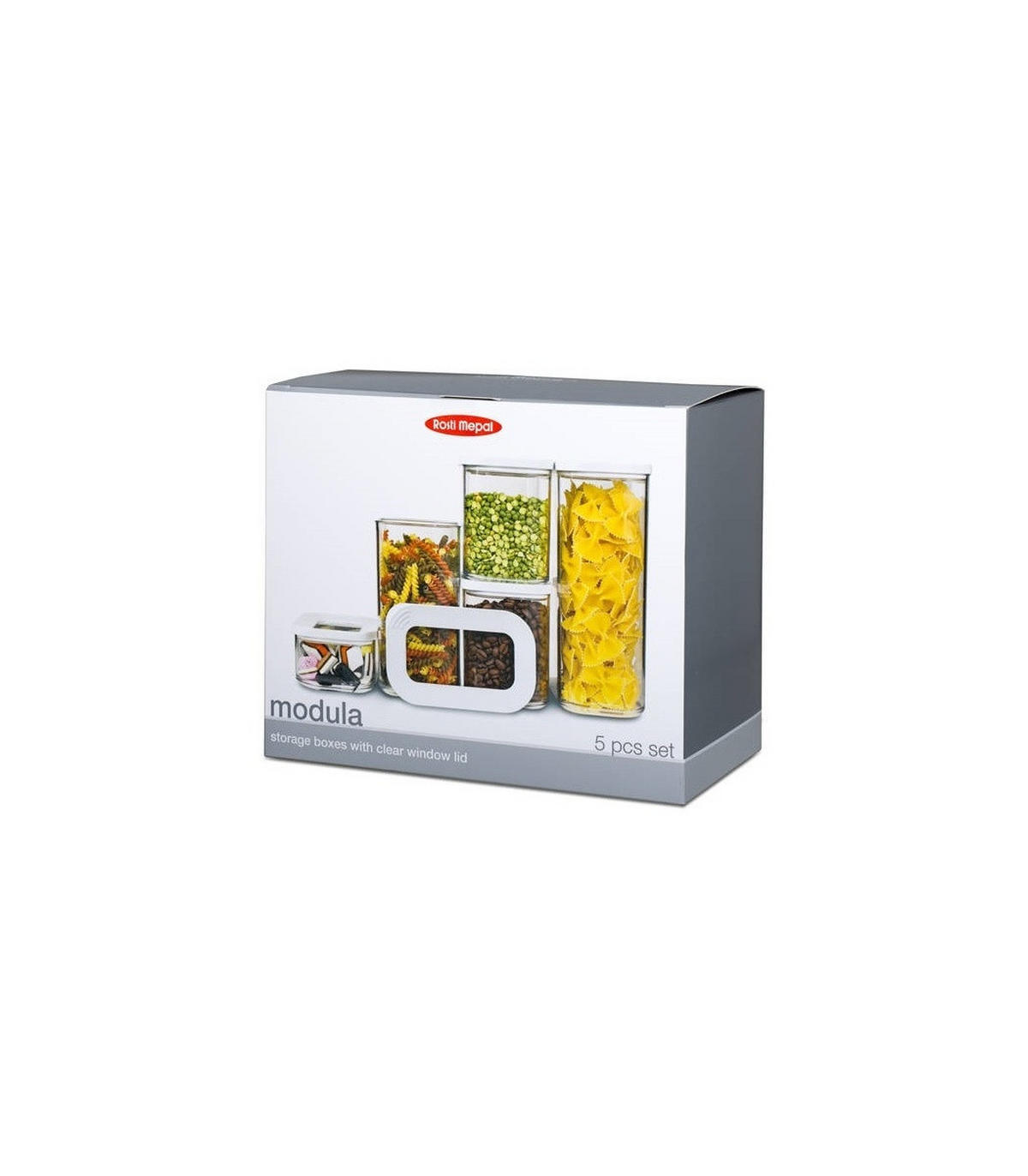 AUFBEWAHRUNGSBOX Vorratsbehälter Set Modula 7-teilig - Transparent, Kunststoff (2/2/1cm) - Mepal