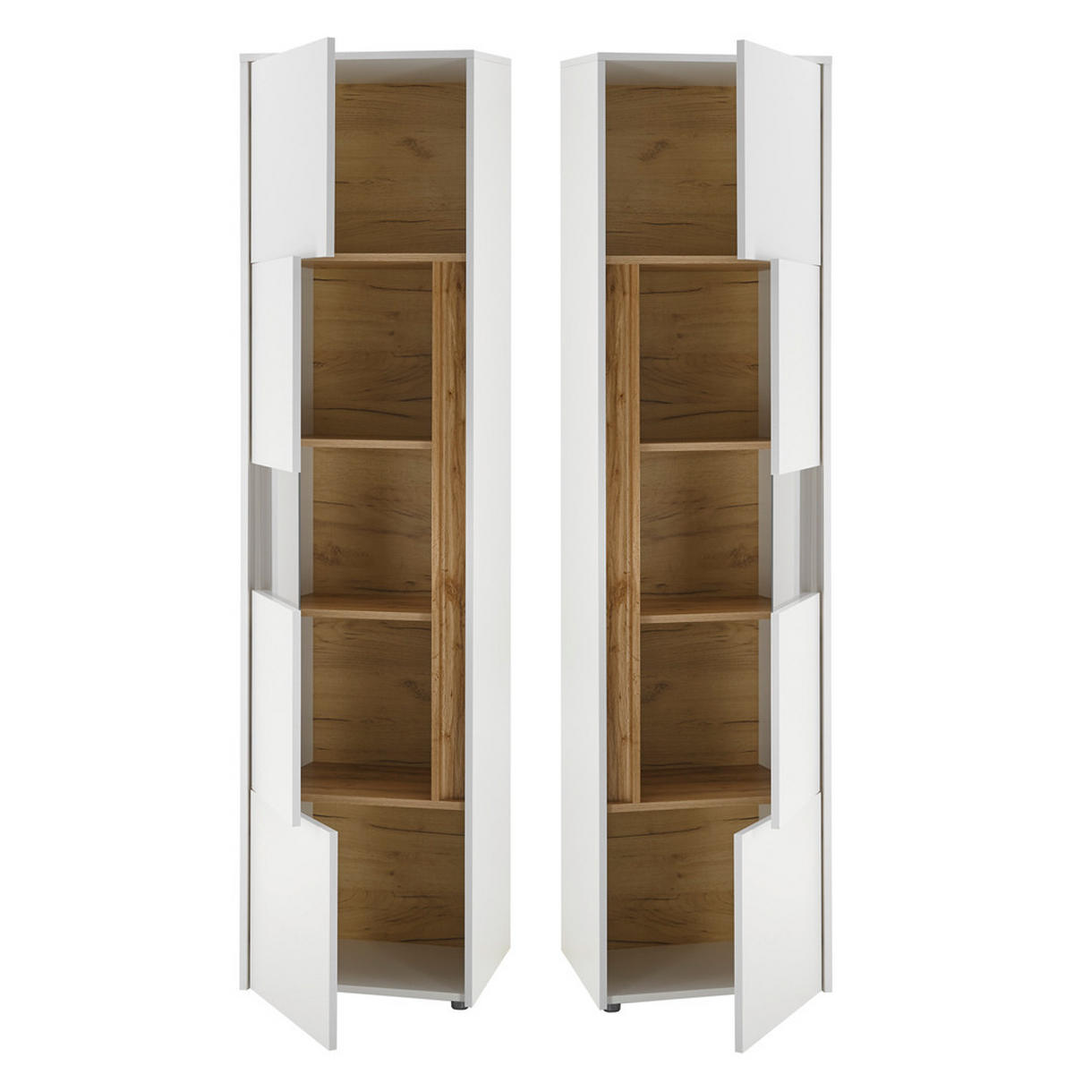 WOHNZIMMER-SET 4-TLG. Crisp-61 - Weiß, Holzwerkstoff (610/197/45cm) - Lomado