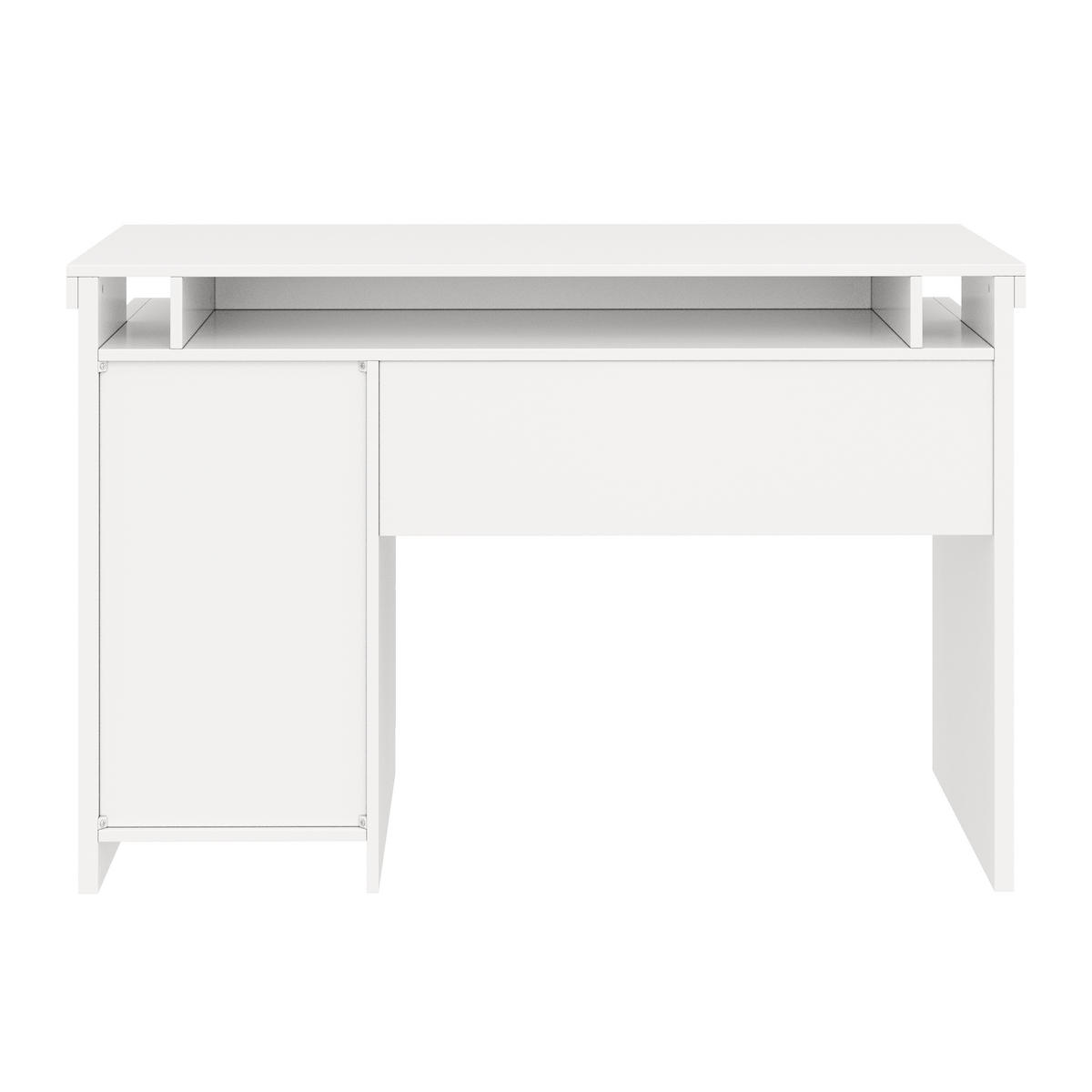 SCHREIBTISCH LED 120cm 3 Schubladen Homeoffice modern - Weiß, Holzwerkstoff (120/50/78.5cm) - FLIEKS