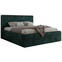 POLSTERBETT TILIANO CLASSIC 200/200 - Dunkelgrün Cord - Multipocket-Matratze - Dunkelgrün, Textil (200/200cm) - MKS