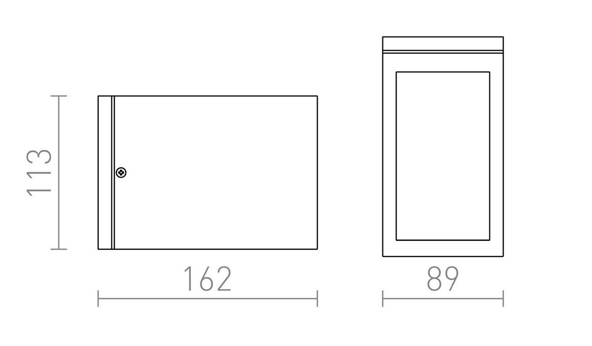 AUSSENLEUCHTE CABOX II Anthrazitgrau 15 W IP54 - Grau, Metall (16/95/12cm) - Rendl