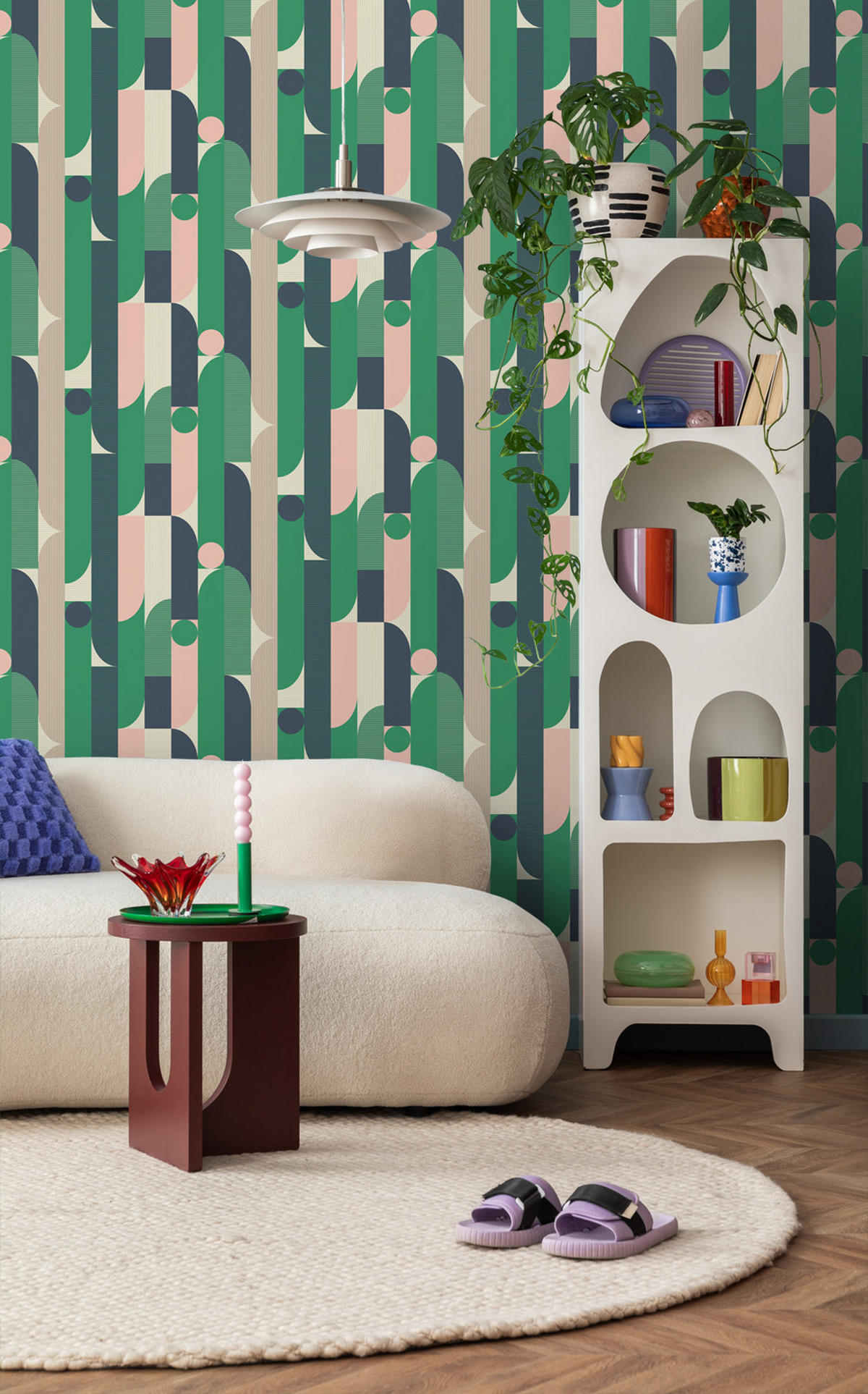 TAPETE geometrische Formen 50 x 900 cm - Braun, Papier (50/900cm) - ESTAhome
