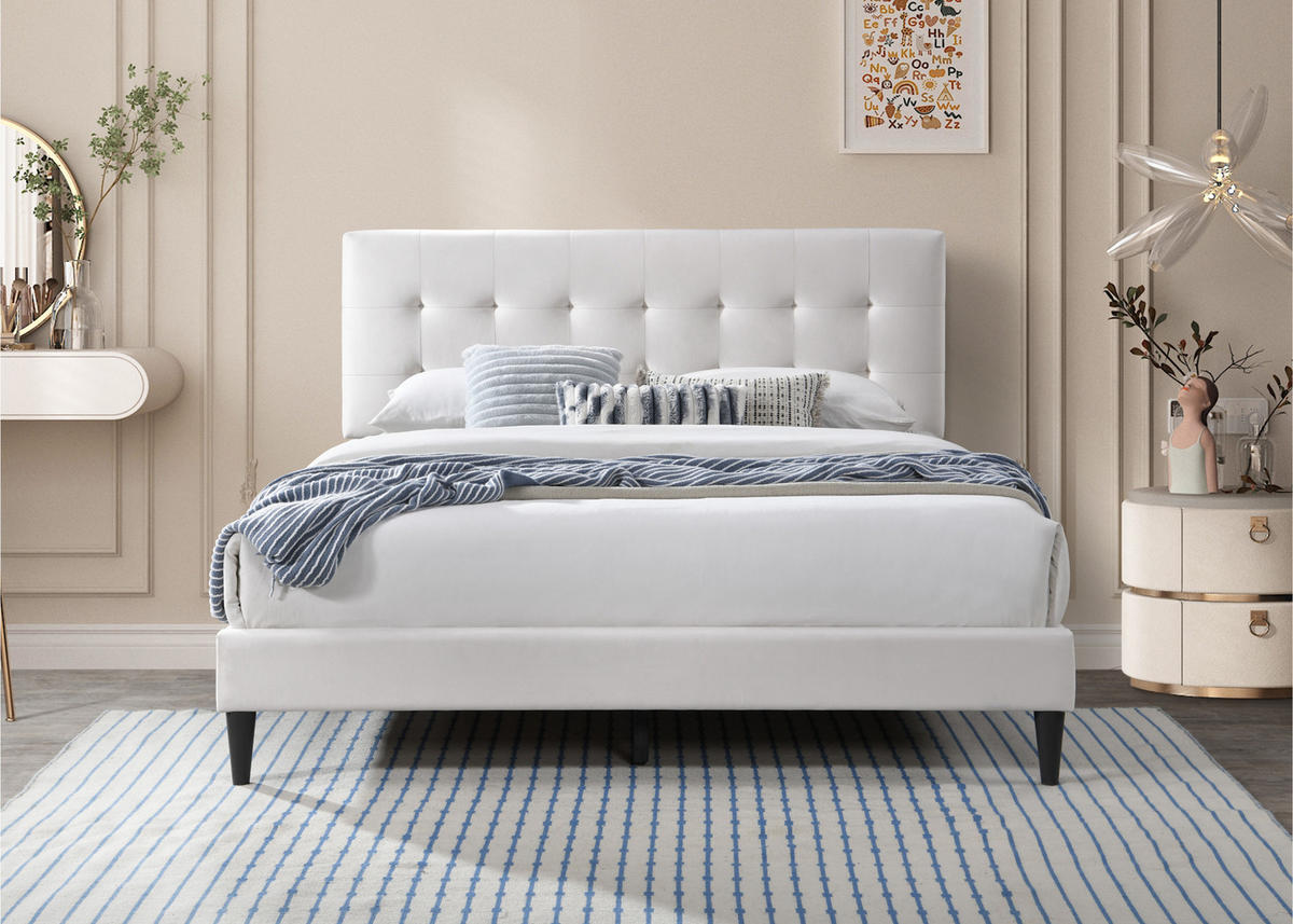 POLSTERBETT mit Lattenrost 140x200 cm Beige - Beige, Textil (140/200cm) - Home Collective