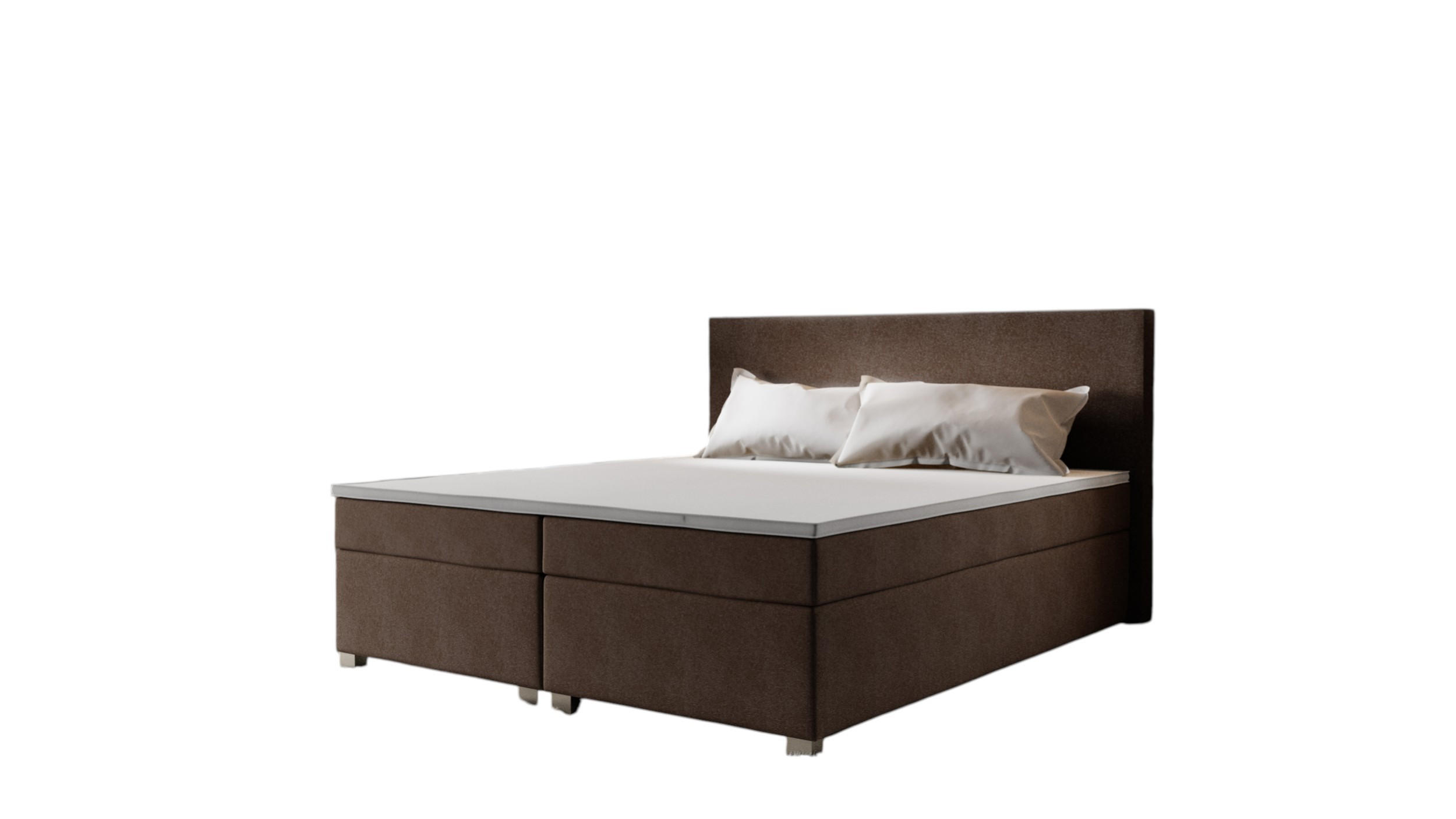 BOXBETT SIMPLE mit Matratze H3, Bonell und Topper 180x200 COSMIC 800 - Dunkelbraun, Textil (180/200cm) - Bedante