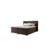 BOXBETT SIMPLE mit Matratze H3, Bonell und Topper 180x200 COSMIC 800 - Dunkelbraun, Textil (180/200cm) - Bedante