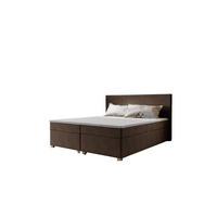 BOXBETT SIMPLE mit Matratze H3, Bonell und Topper 180x200 COSMIC 800 - Dunkelbraun, Textil (180/200cm) - Bedante