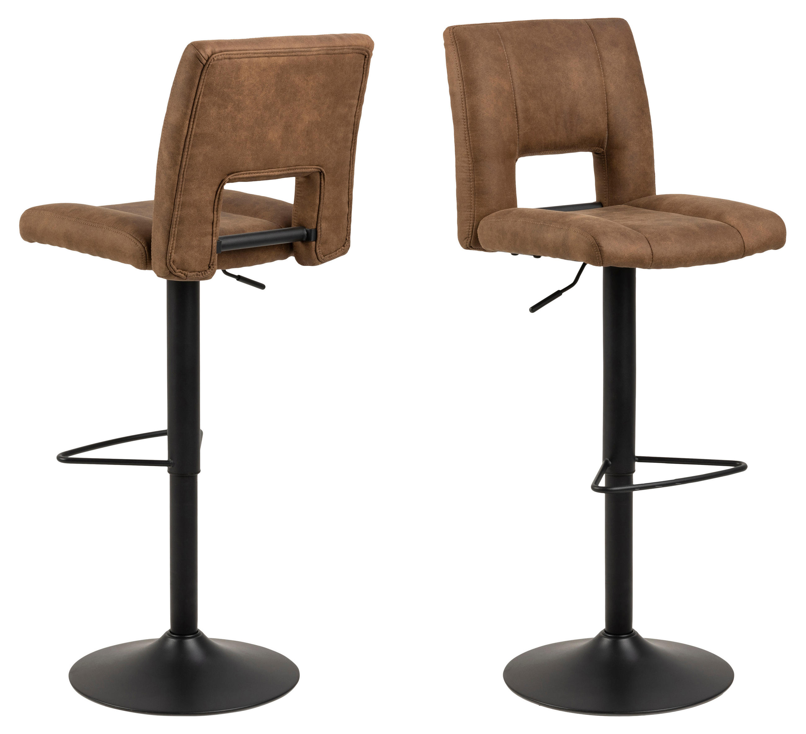 BARHOCKER, Syra, Stühle Hellbraun, Stoff, 42 x 52 x 115 cm, 2-teilig - Hellbraun, Textil/Metall (42/115/52cm) - ebuy24
