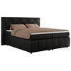 BOXBETT RITA 180/200 - Schwarz Kunstleder - H3 - Schwarz, Holz/Textil (180/200cm)