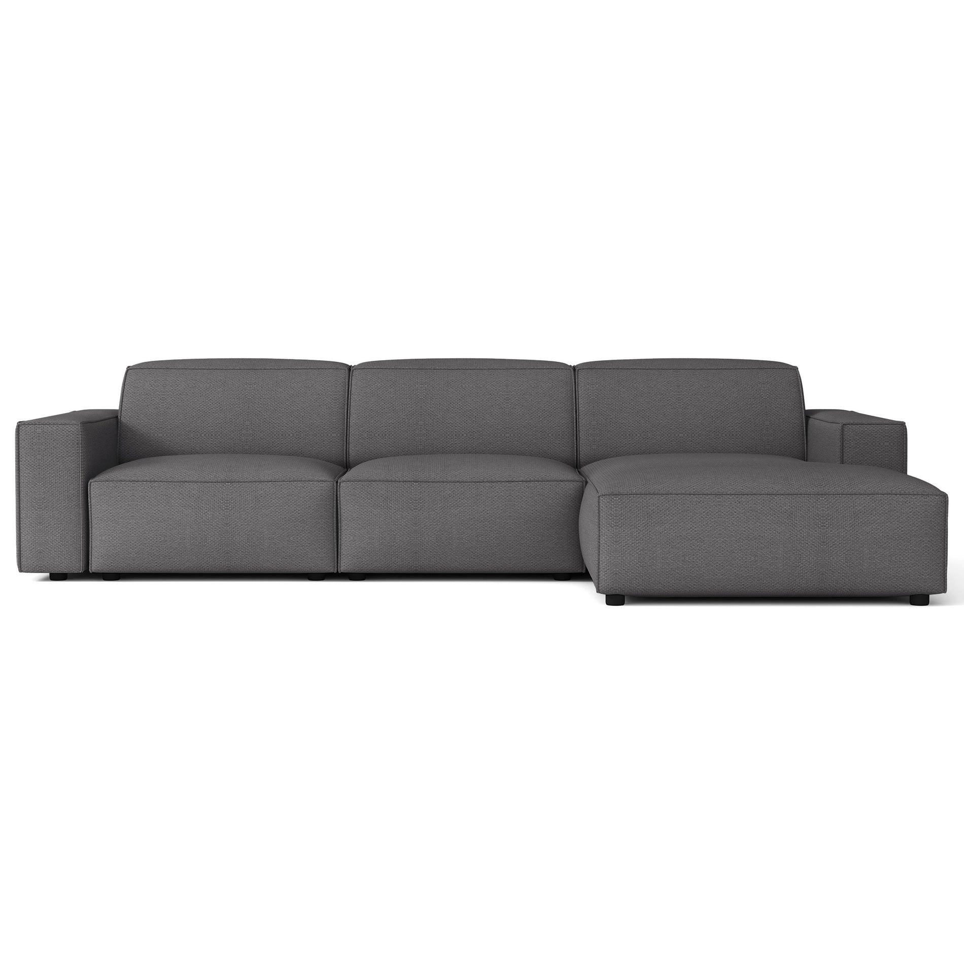 ECKSOFA Sellmo 287 cm - Dunkelgrau/Schwarz, Kunststoff/Textil (292/166cm) - Selsey