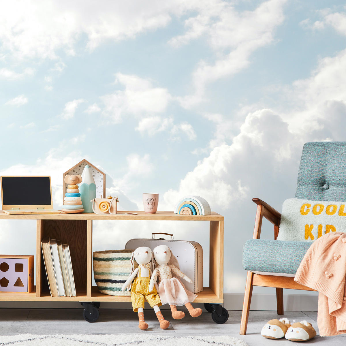 FOTOTAPETE für Schlafzimmer Dichte Weiße Wolken Himmel 150x105 - Blau/Weiß, Papier (150/105cm) - Muralo