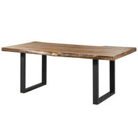 BAUMTISCH Mango 240x100x77 natur lackiert / U-Beine anthrazit matt FREEFORM 5 - Braun, Holz (100/240/77cm) - Massivmoebel24