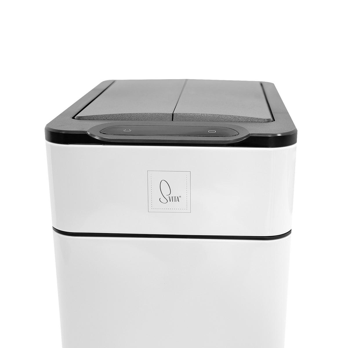 SENSORMÜLLEIMER SE40L Weiß - Weiß, Metall (23/65/31cm) - SVITA