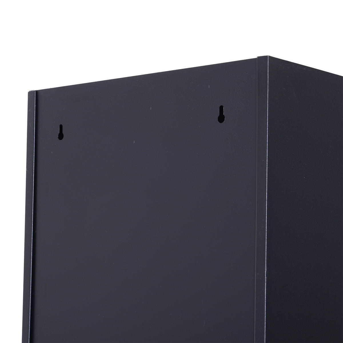 SPINDSCHRANK DE-16731 4 Ebenen mit 2 abschließbaren Türen Schwarz - Grau, Metall (38/180/46cm) - ComfortXL