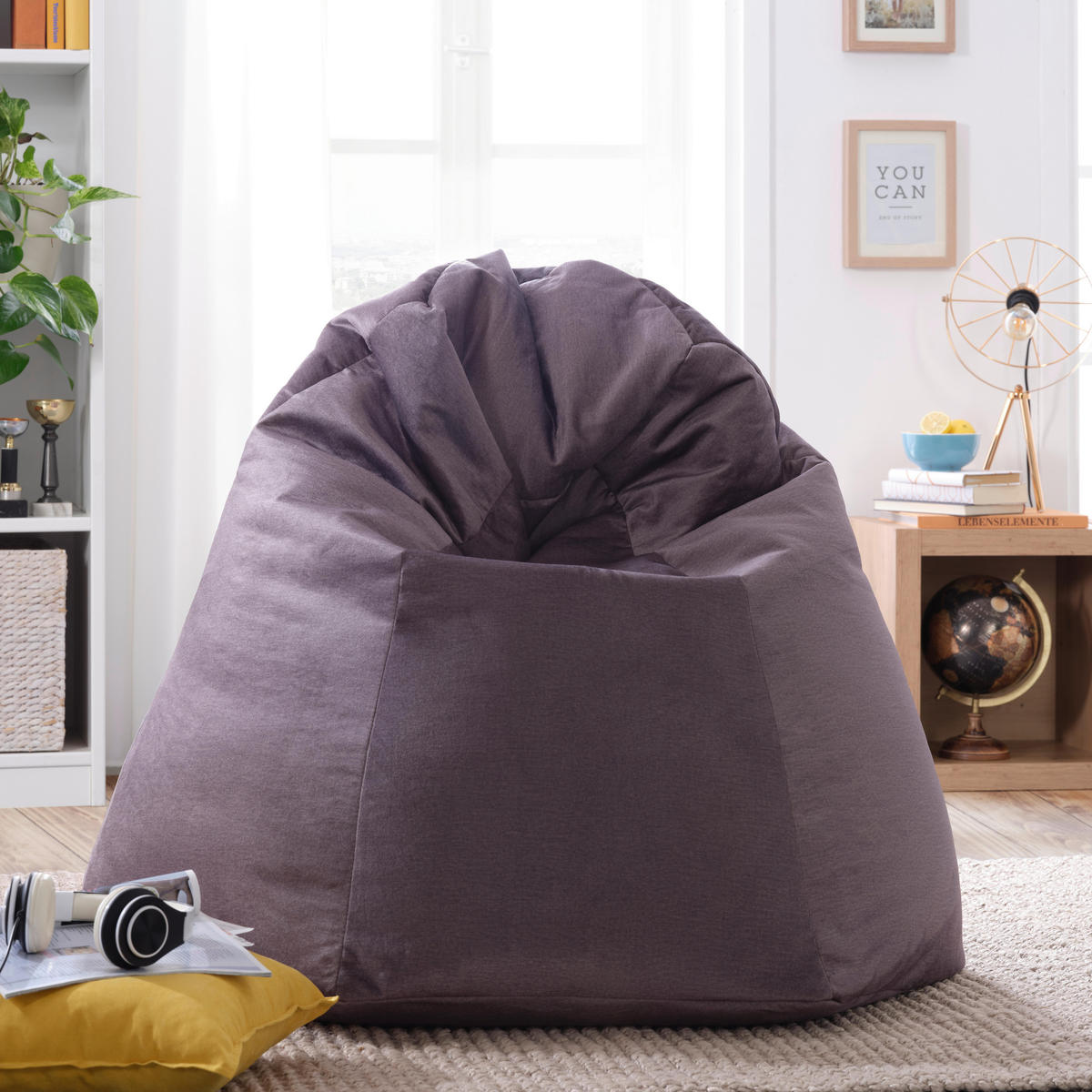 SITZSACK Verona in Anthrazit - Anthrazit, Textil (90/105/90cm) - Mömax