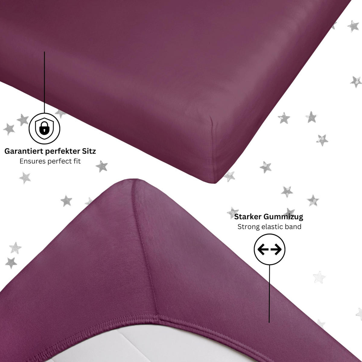 KINDERSPANNBETTLAKEN BASIC - Beere, Textil (60/120cm) - Schöner Wohnen