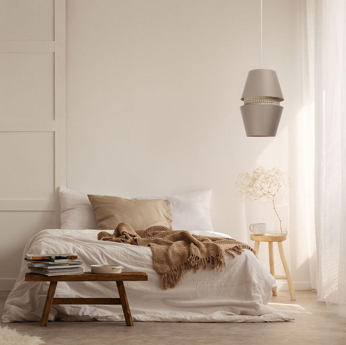 HÄNGELEUCHTE Beige 30/46 cm - Beige, Kunststoff (30/1.3/46cm) - ONZENO