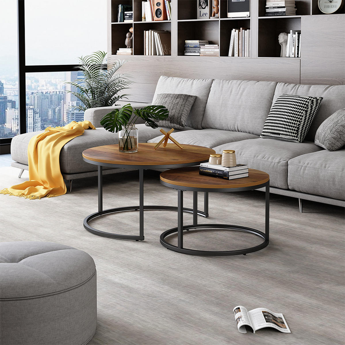 COUCHTISCH-SET Montreal Holz 77 x 40 cm 2 Teile - Sonoma Eiche, Holzwerkstoff (77/77/40cm) - Vicco