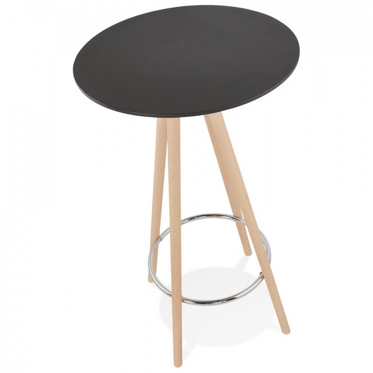 STEHTISCH Schwarz 60x60x110 cm - Schwarz/Naturfarben, Holz (60/110/60cm) - AlterEgo