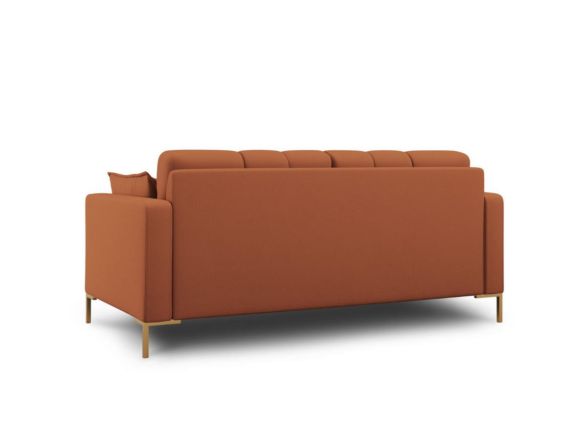 SOFA Mamaia aus strukturiertem Stoff ziegelstein 2 Sitzplätze - Braun, Textil (92/75/152cm) - Micadoni