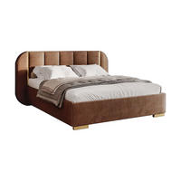 BETT AMARA GOLD 180x200 gepolstert mit Stauraum und Lattenrost, Royal Velvet 198 - Braun, Textil (180/200cm) - Lookway