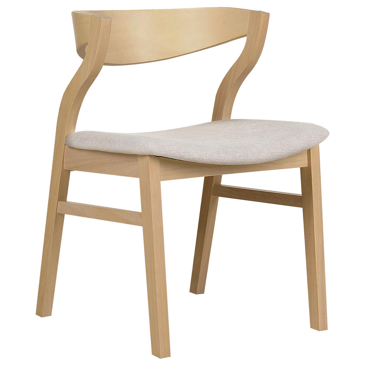 ÉTKEZŐSZÉK 2 darabos Szett világos fa színű/bézs Maroa - bézs/világosbarna, textil (51/72/56cm) - Beliani