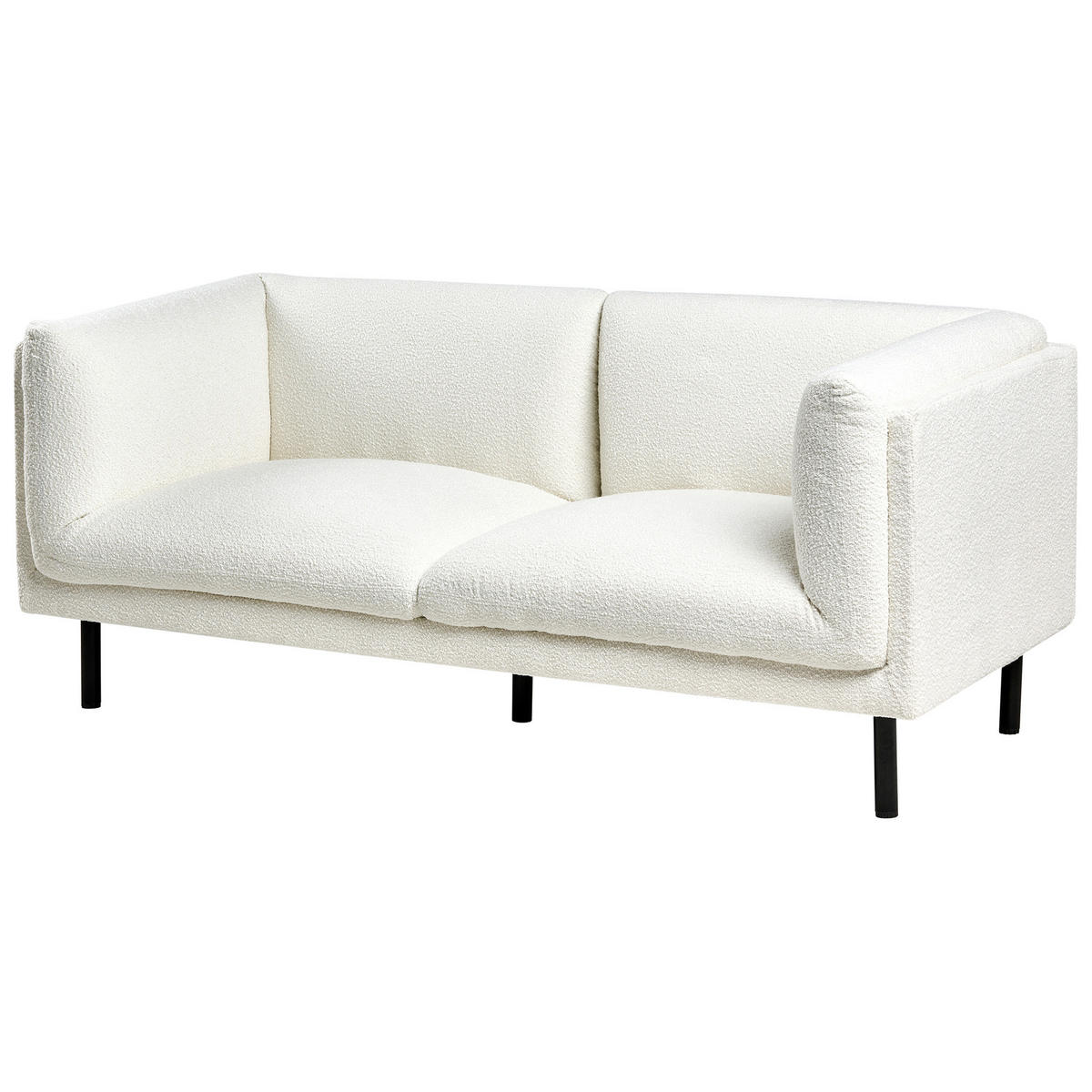 POHOVKA 2-místná Bouclé Krémově bílá Vorgod - krémová, textil (180/76/84cm) - Beliani