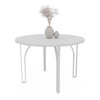 AUSZIEHTISCH ASTRO 100/76 cm, Weiß / Bianco (Weiß) - Perlmutt/Weiß, Holzwerkstoff/Metall (100/100/76cm) - Idohome